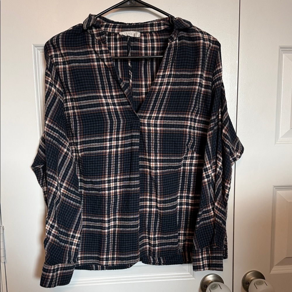 Lush Plaid Flannel Shirt Sz small